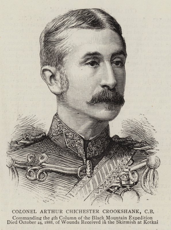 Oberst Arthur Chichester Crookshank (gravering) av English School