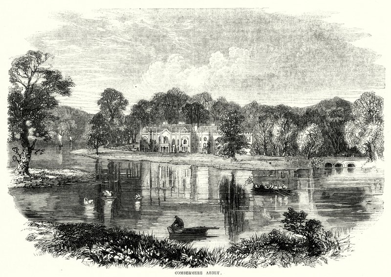 Combermere Abbey (gravering) av English School