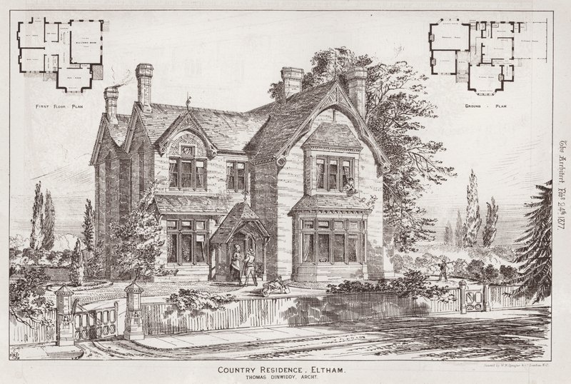 Country Residence, Eltham (gravering) av English School