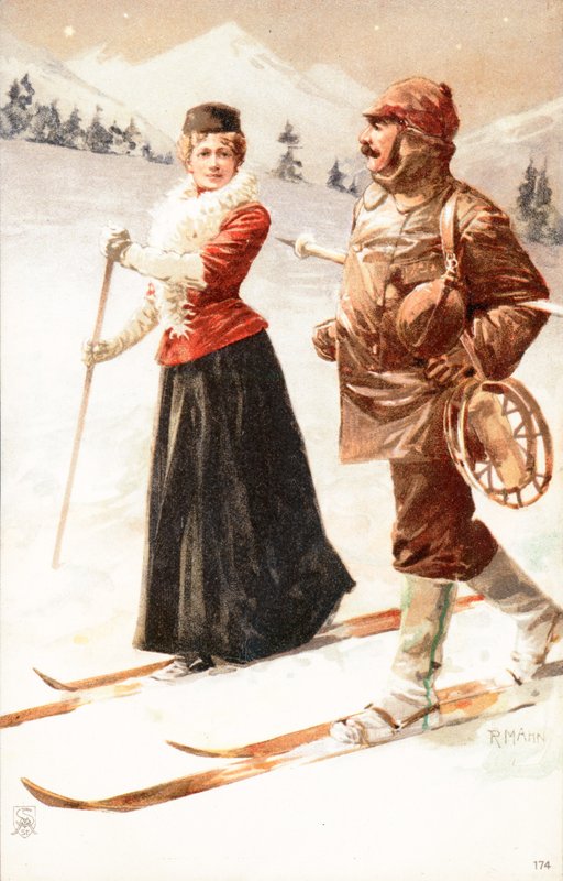 Par på ski av English School