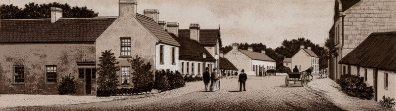 Crawfordsburn, Village and Inn (litho) av English School