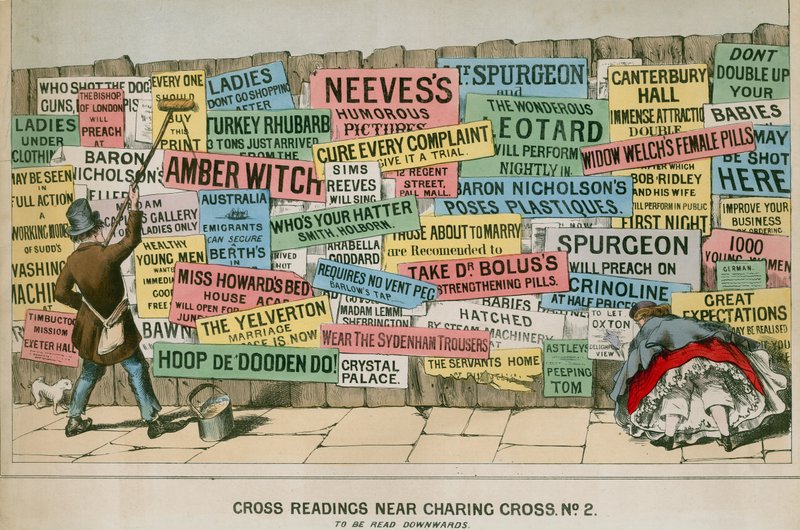 Cross Readings nær Charing Cross, London av English School