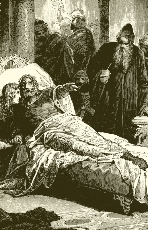 Frederick IIs død i Palermo av English School
