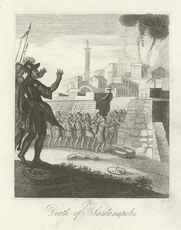 Sardanapalus død av English School