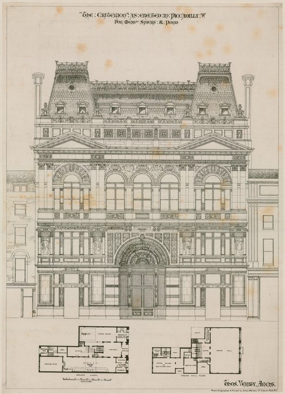 Design for The Criterion Theatre, London av English School