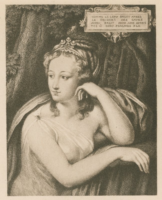 Diane De Poitiers (litho) av English School