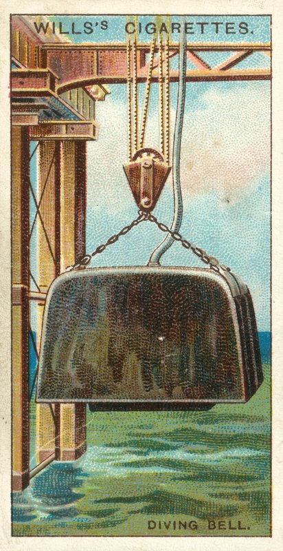 Dykkerklokke (chromolitho) av English School
