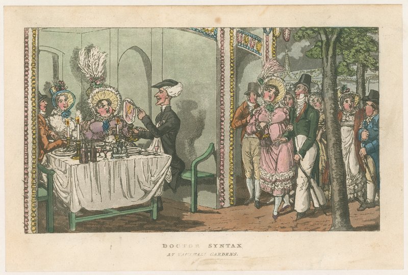 Doctor Syntax ved Vauxhall Gardens av English School