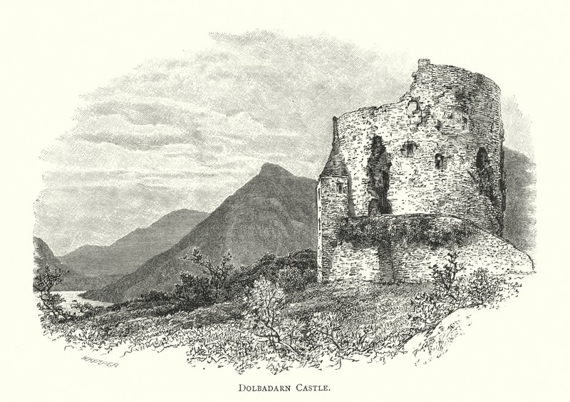 Dolbadarn Castle (gravering) av English School