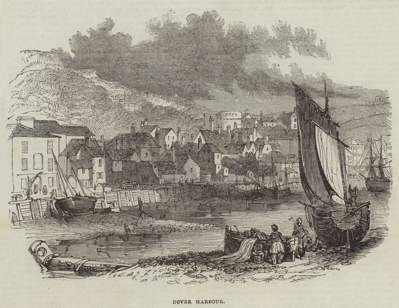 Dover Harbor (gravering) av English School