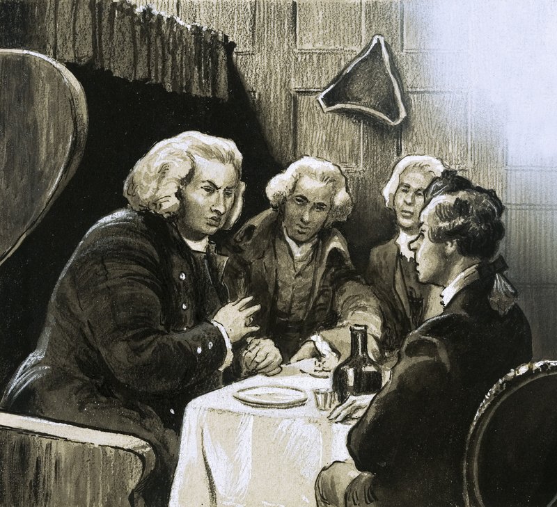 Dr Johnson til middag av English School