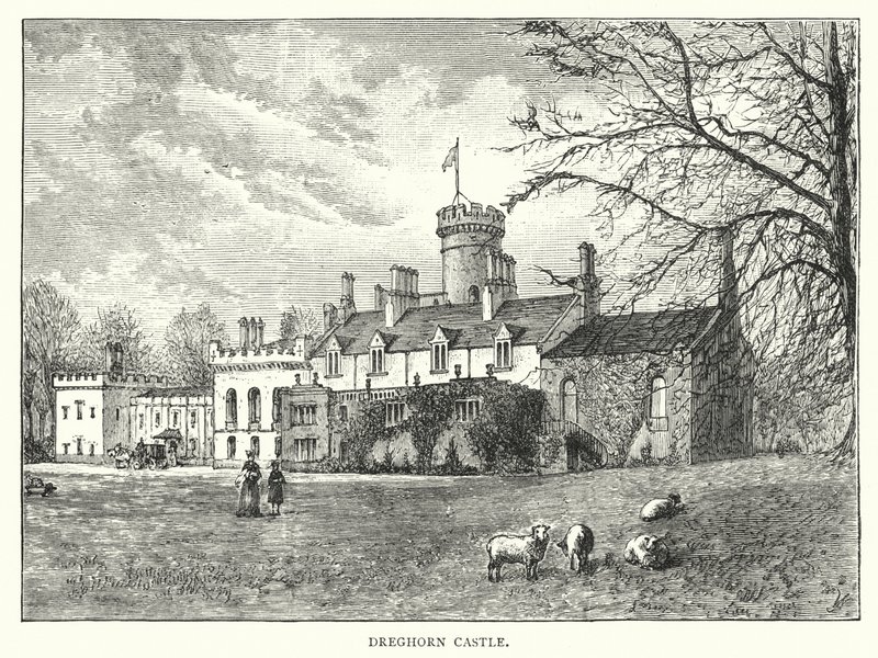 Dreghorn Castle (gravering) av English School