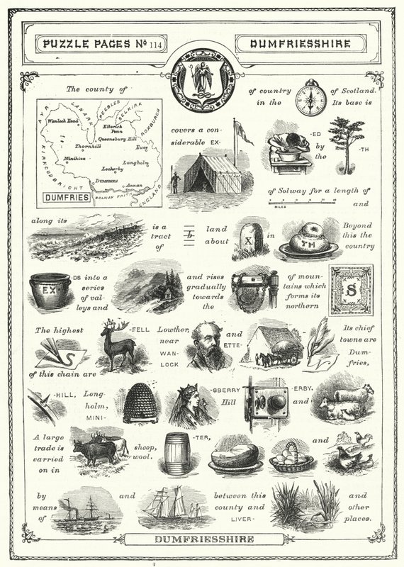 Dumfriesshire (gravering) av English School