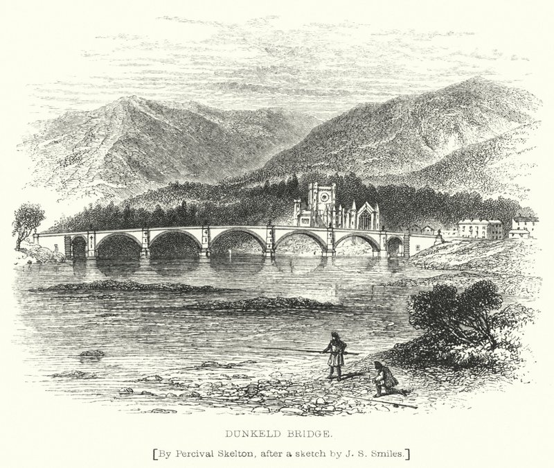 Dunkeld Bridge (gravering) av English School
