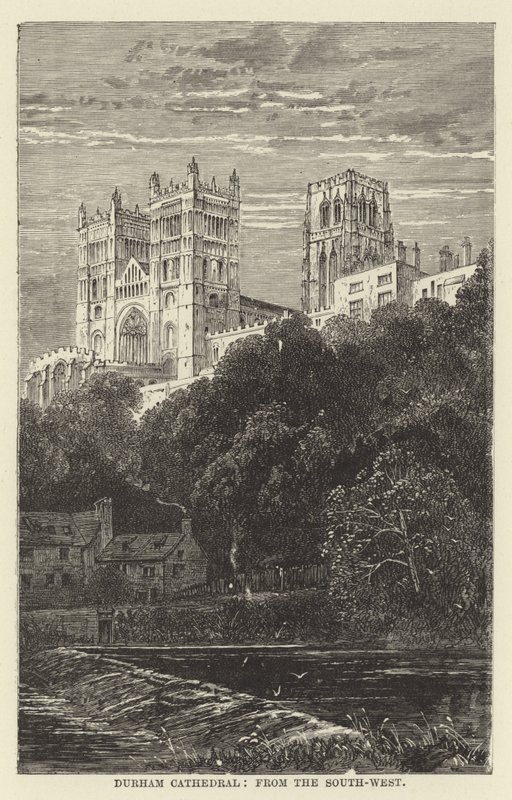 Durham Cathedral, fra sør-vest av English School