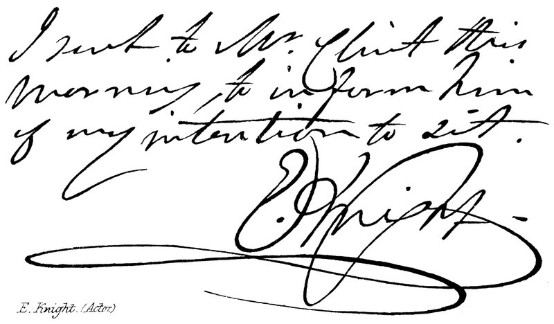 E. Knight, (skuespiller) av English School