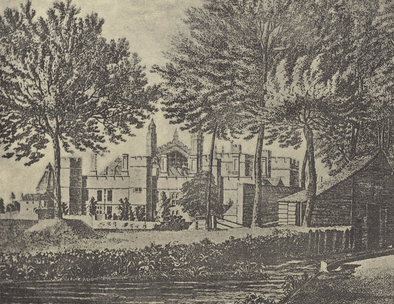 East View of the College, 1746 (gravyr) av English School
