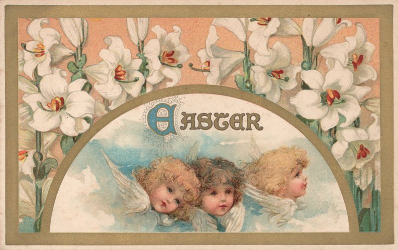 Påskeengler (chromolitho) av English School