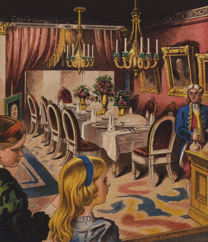 Edith og Milly's Housekeeping (farge litho) av English School