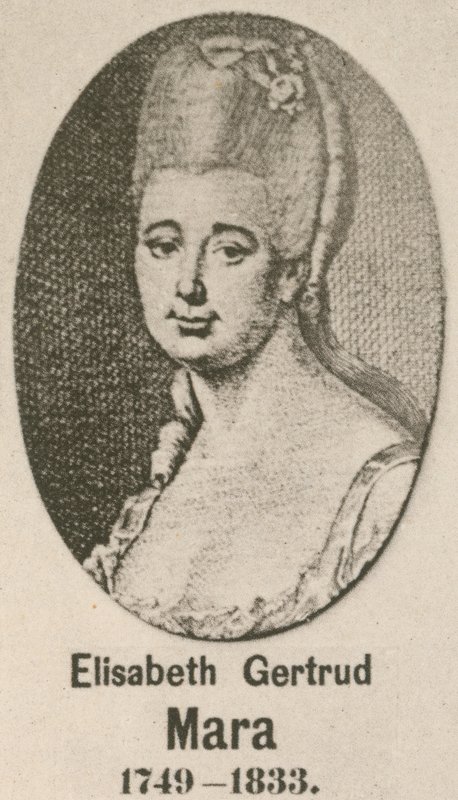 Elisabeth Gertrud Mara (gravering) av English School