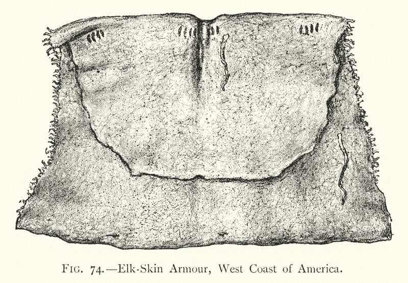 Elk-Skin Armour, West Coast of America (litho) av English School