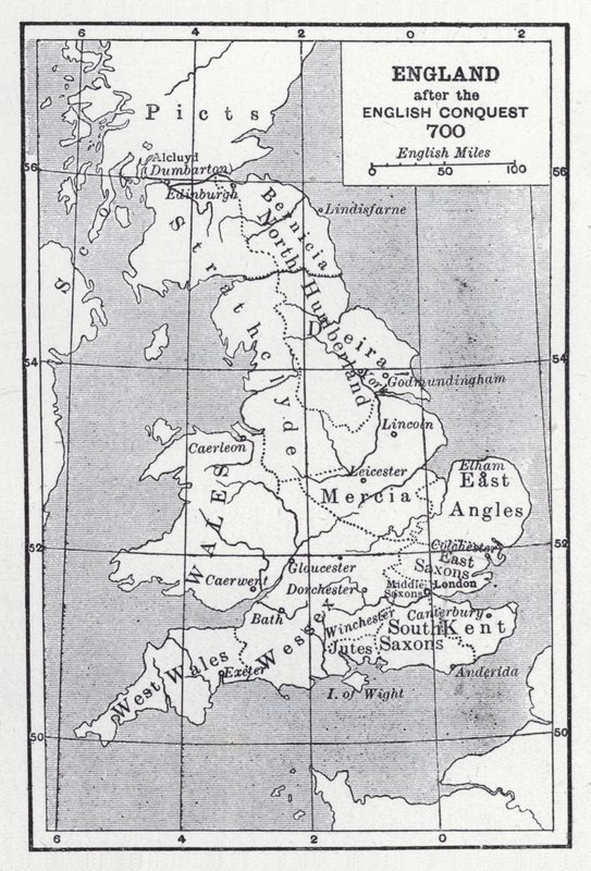 England etter den engelske erobringen 700 (litho) av English School