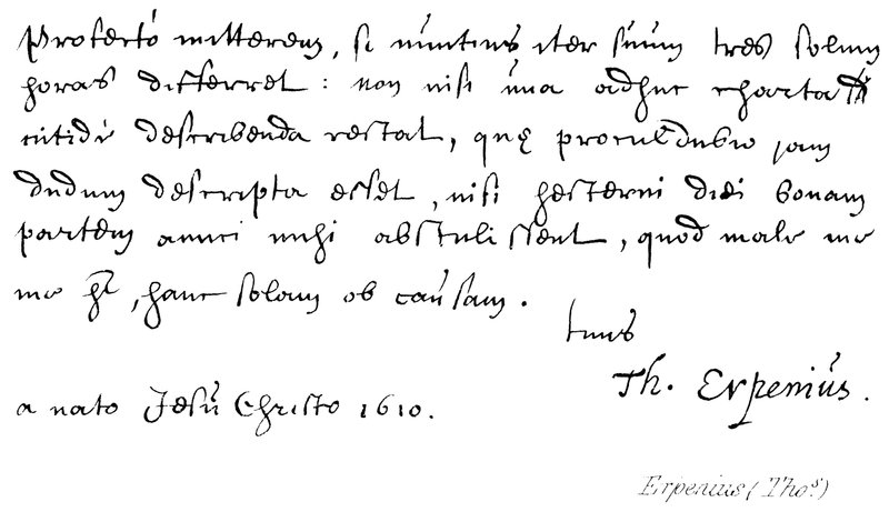 Erpenius (Thos) av English School