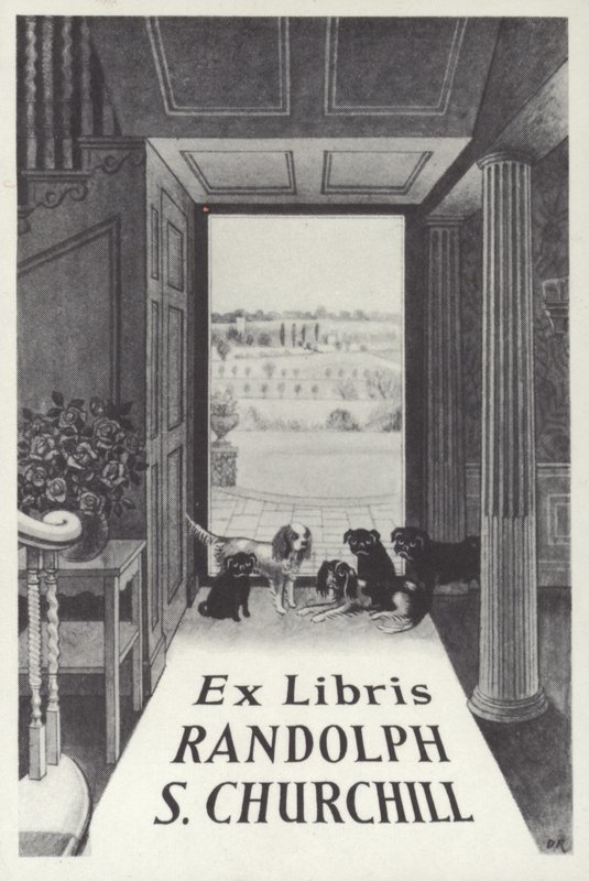 Eks Libris Randolph S Churchill av English School