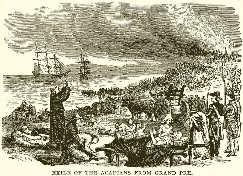 Exile of the Acadians fra Grand Pre av English School