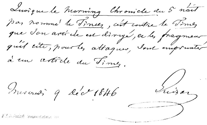 F P G Guizot, (eminent statsmann) av English School