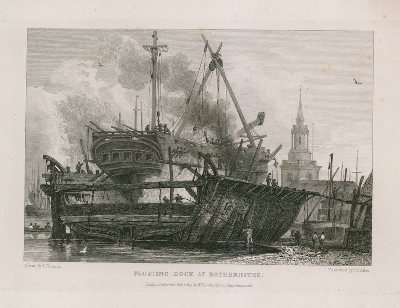 Flytebrygge ved Rotherhithe av English School