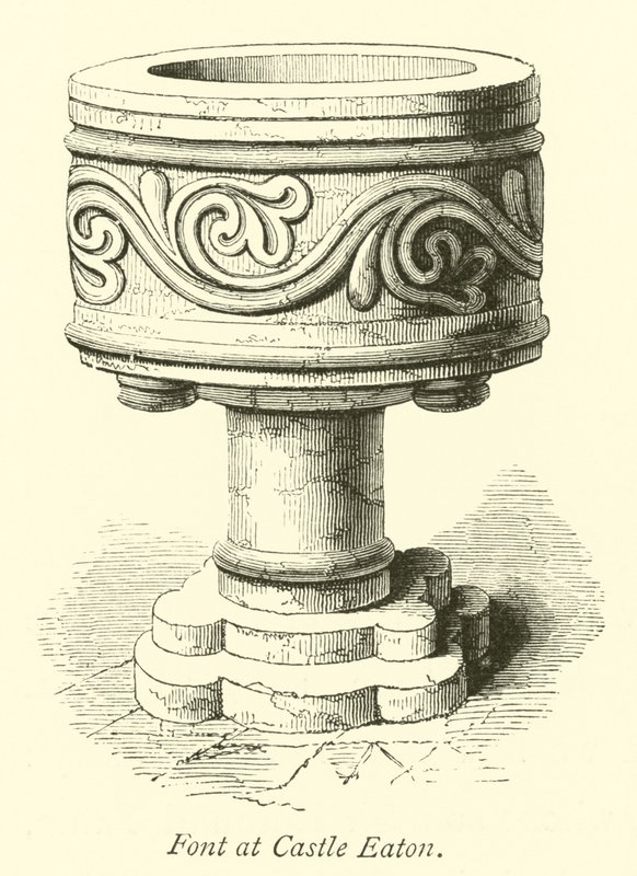 Font på Castle Eaton av English School