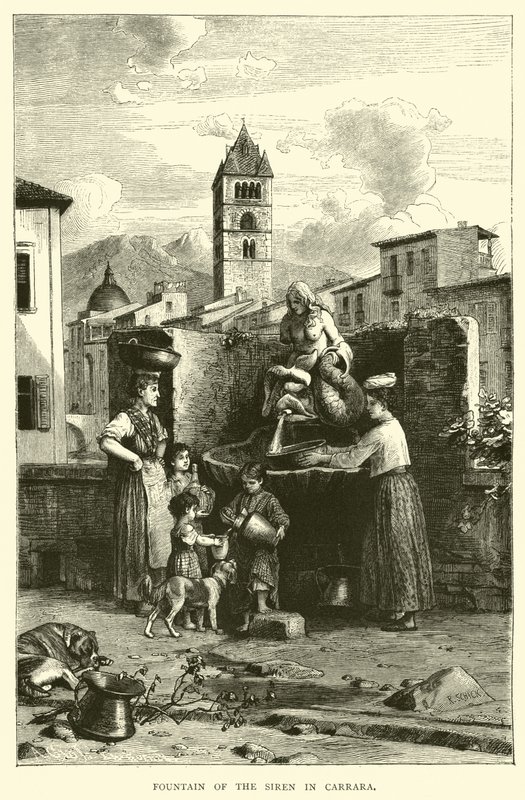 Sirenens fontene i Carrara av English School