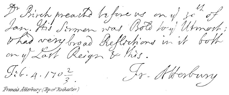 Francis Atterbury (Bp: fra Rochester) av English School