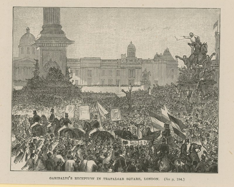 Garibaldis-mottak på Trafalgar Square av English School