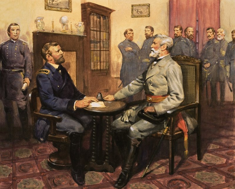 General Grant møter Robert E. Lee av English School