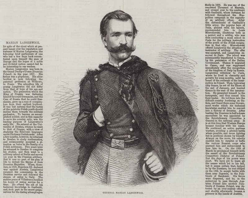 General Marian Langiewicz (gravering) av English School