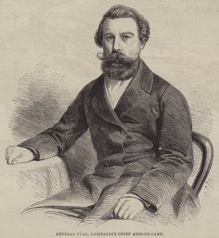 General Turr, Garibaldis sjef Aide-de-Camp (gravering) av English School