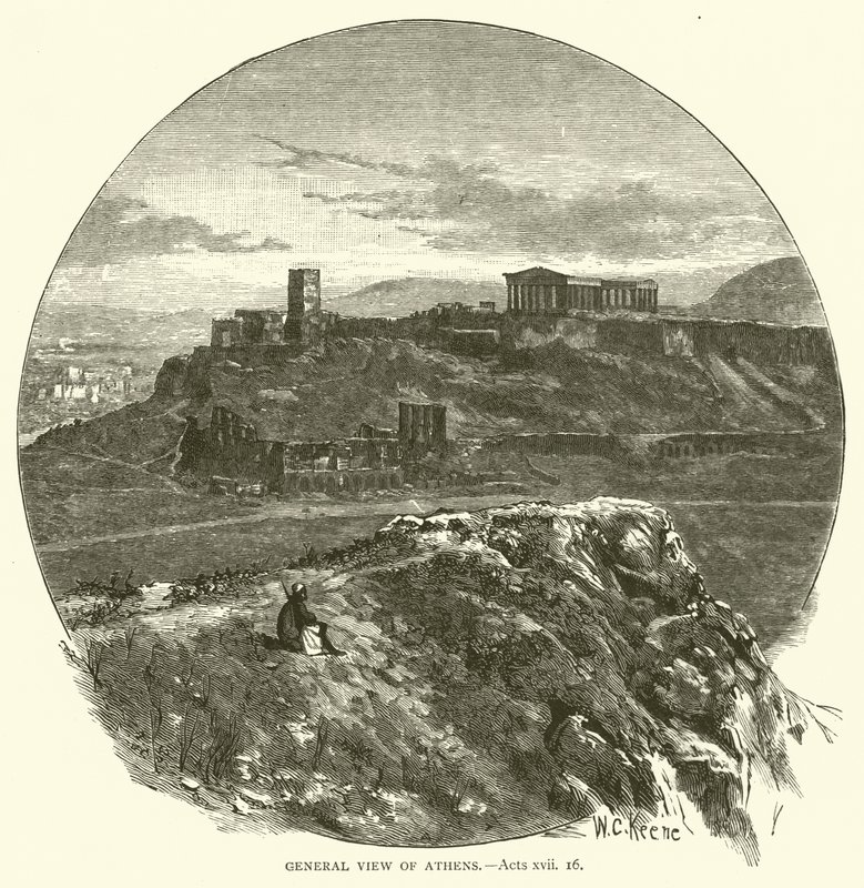 Generelt syn på Athen, Apostlenes gjerninger, xvii av English School