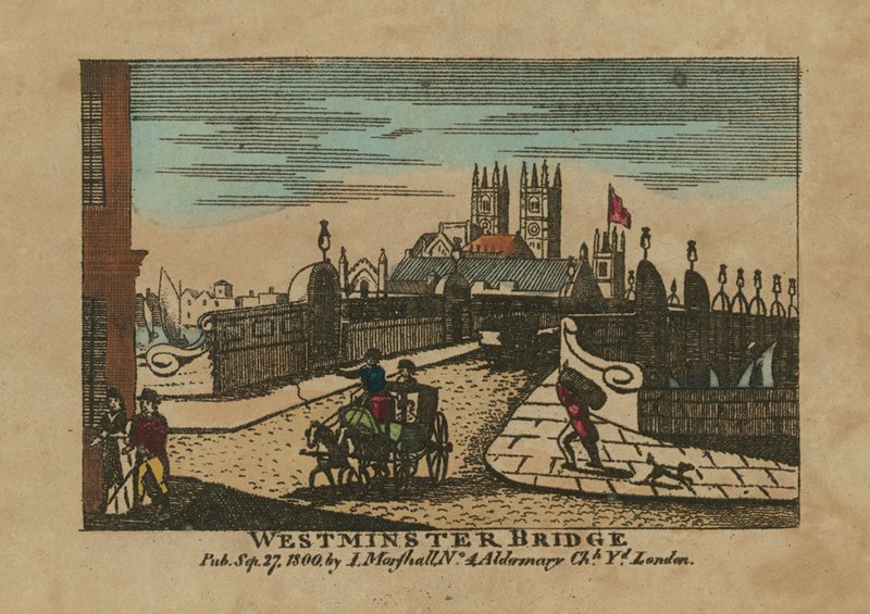 Generell utsikt over Westminster Bridge av English School