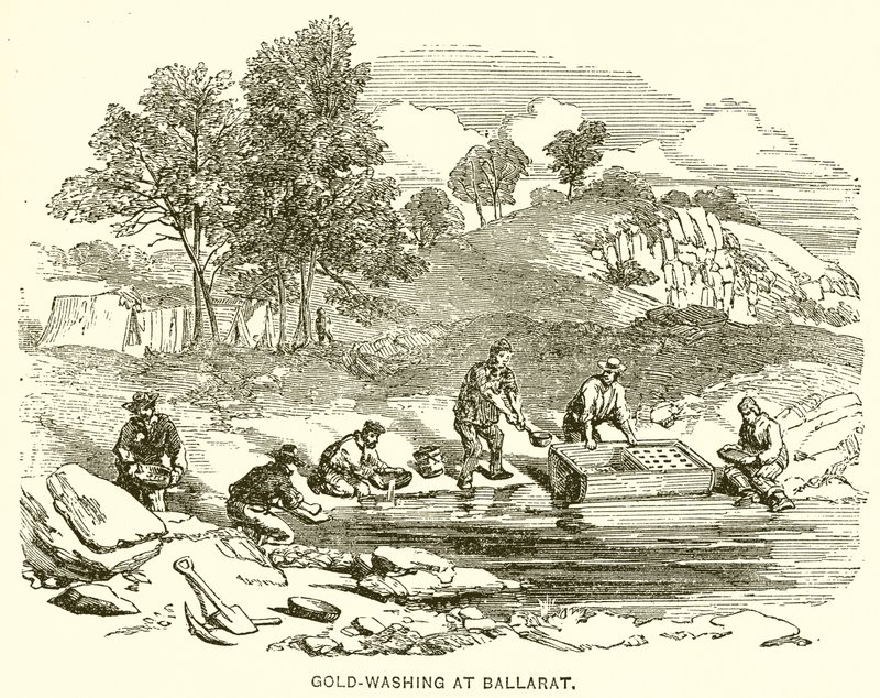 Gullvasking på Ballarat av English School