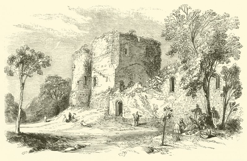 Goodrich Castle (gravering) av English School