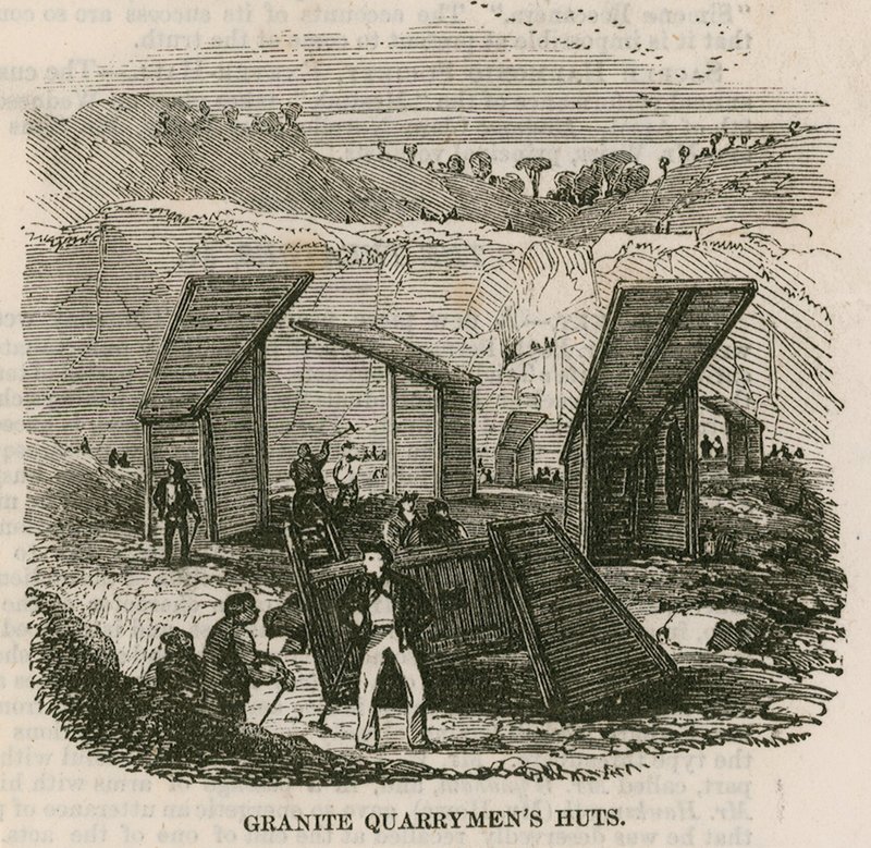 Granitt Quarrymens hytter, Rubislaw, Aberdeen av English School