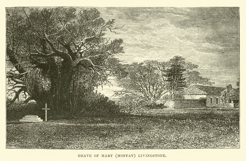 Grav av Mary (Moffat) Livingstone av English School