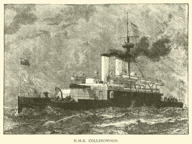 HMS Collingwood (gravering) av English School