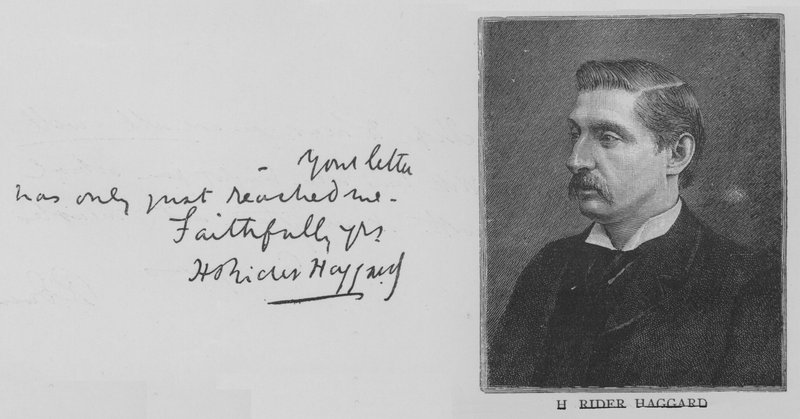 H Rider Haggard (gravering) av English School