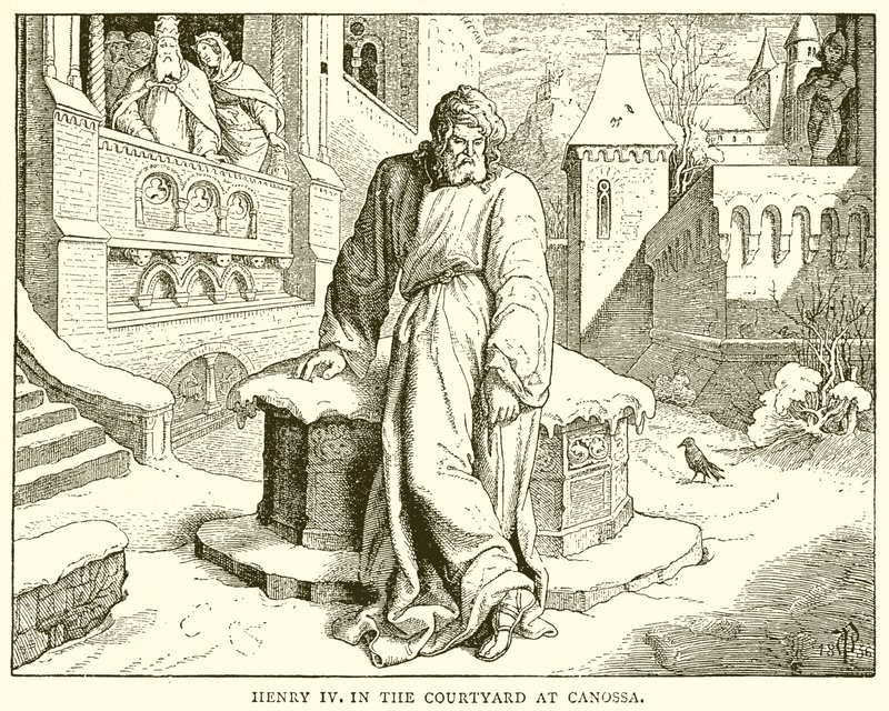 Henry IV i gårdsplassen på Canossa av English School