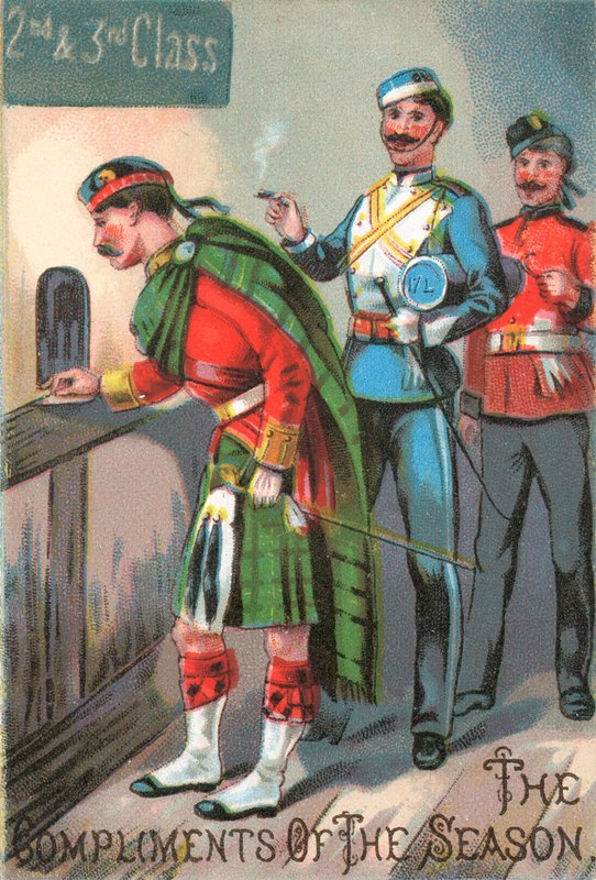 Highlander Military, julekort av English School
