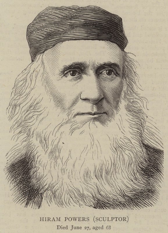 Hiram Powers, billedhugger (gravering) av English School