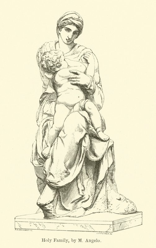 Holy Family, av M Angelo (gravering) av English School